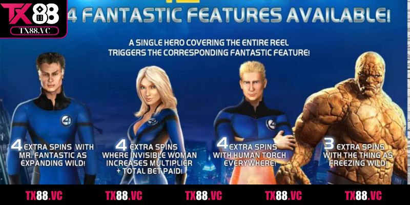 Tổng quan về game Nổ hũ Fantastic Four 4 tại TX88